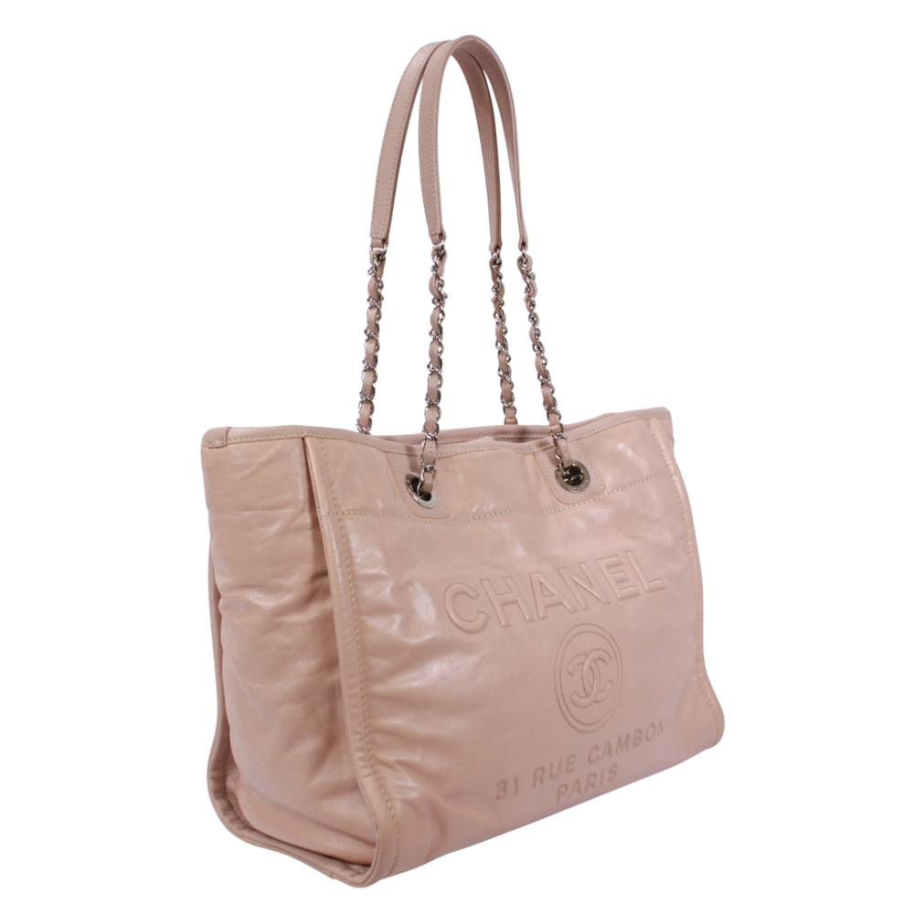 CHANEL Cream Deauville Tote Bag - Picture 2 of 13
